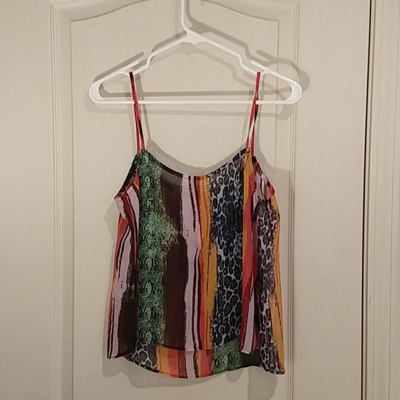 Colorful animal print sheer blouse - Picture 6 of 7